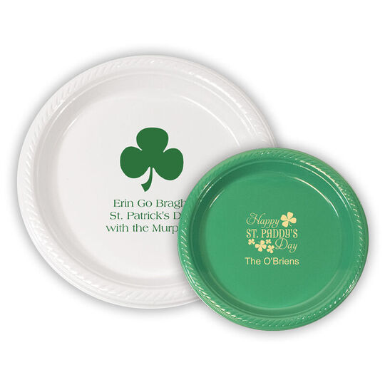 Design Your Own St. Patrick's Day Plastic Plates